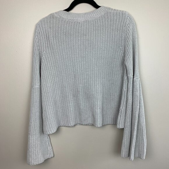 Free People Damsel Bell Sleeve Cropped Sweater - Picture 6 of 8